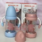 شیشه شیر رووکو 240 میل 0+ پیرکس ضربه گیر دار rovco rk.n1015