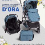 سرویس کالسکه   kikkaboo (کالسکه وکریر و  ساک)Dora 3 IN 1