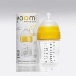 شیشه شیر یومی 180 با گرمکن هدیه  یومی  y18b 8oz + slow teat