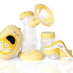شیردوش دستی و الکتريکی قابل استفاده با باتری و برق دارای مخزن شیر یومی Y1BPME Electric Breastpump