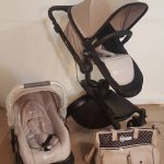 ست کالسکه و کریر کیدز گلوری مدل گرند کد EG360-G&ampN به همراه ساک لوازم کودک