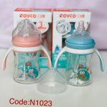شیشه شیر رووکو 180 میل دسته دار 3+ ماه  نی دار  پیرکس rovco rk-n1023