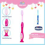 مسواک طرح خرگوش صورتی و زرافه بنفش چیکو Chicco