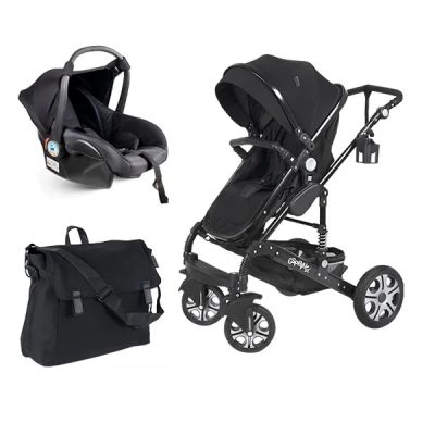 ست 4 تکه اسپرینگ Espring مدل اسپیدا spida (کالسکه و کریر و ساک و رورورک)