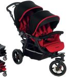 کالسکه دوقلو جین قرمز و مشکی JANE Twin Stroller PowerTwin