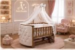 گهواره چوبی مدل لمسه ابعداد 70*120 برند آذرچوبین AzarChoobin - Image 8