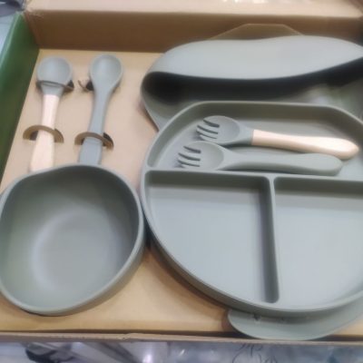 ست ظرف غذا سیلیکونی 7 تکه عروسکی خارجی
