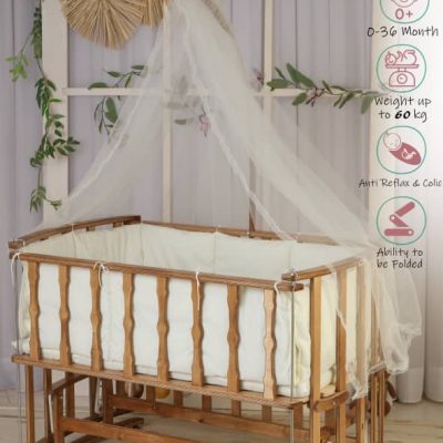 تخت و گهواره کنار مادر تاشو دانینی danini