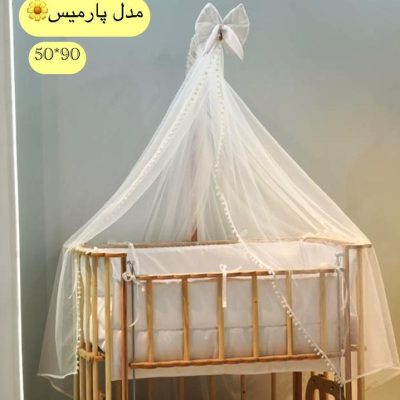 گهواره چوبی برند ماتاکیدز Mata kids مدل پارمیس (90*50)