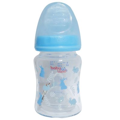 شیشه شیر پیرکس فاقد دسته 0 تا 6 ماه 150 ml پسرانه بی بی لند کد 465 بی بی لند babyland