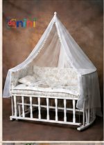 تخت و گهواره کنار مادر تاشو دانینی danini (پارچه مخمل)