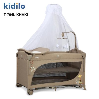 تخت و پارک کنار بازشو و یک گهواره شو جدا کیدیلو kidilo مدل T704