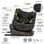 صندلی ماشین جووی کیدز Jovikids مدل Ranger TT 360   رنگ (مشکی گرک ومیش _صورتی) - Image 9