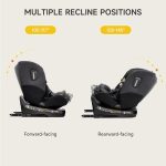 صندلی ماشین جووی کیدز Jovikids مدل Ranger TT 360   رنگ (مشکی گرک ومیش _صورتی) - Image 12