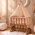 تخت و گهواره اسکلت قهوه ای خود رنگ طرح تدی اقتصادی دانی نی Danini